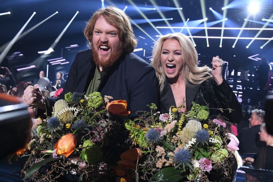 MALMÖ 2018-02-17Martin Almgren och Jessica Andersson går vidare till finalen från deltävling 3 i Melodifestivalen 2018.