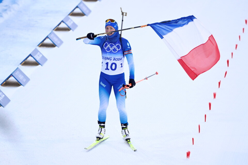 Justine Braisaz-Bouchet vann OS-guld i vintras. Arkivbild.