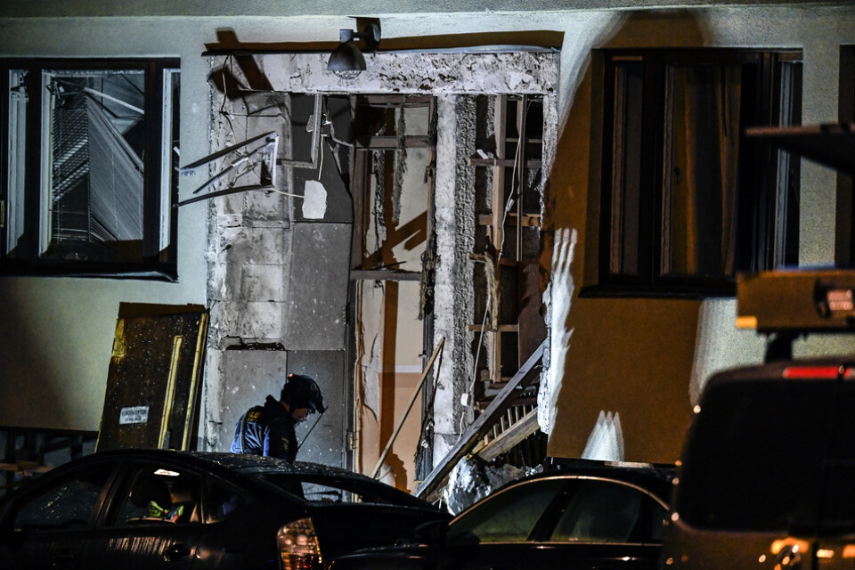 Huset fick omfattande skador i explosionen.