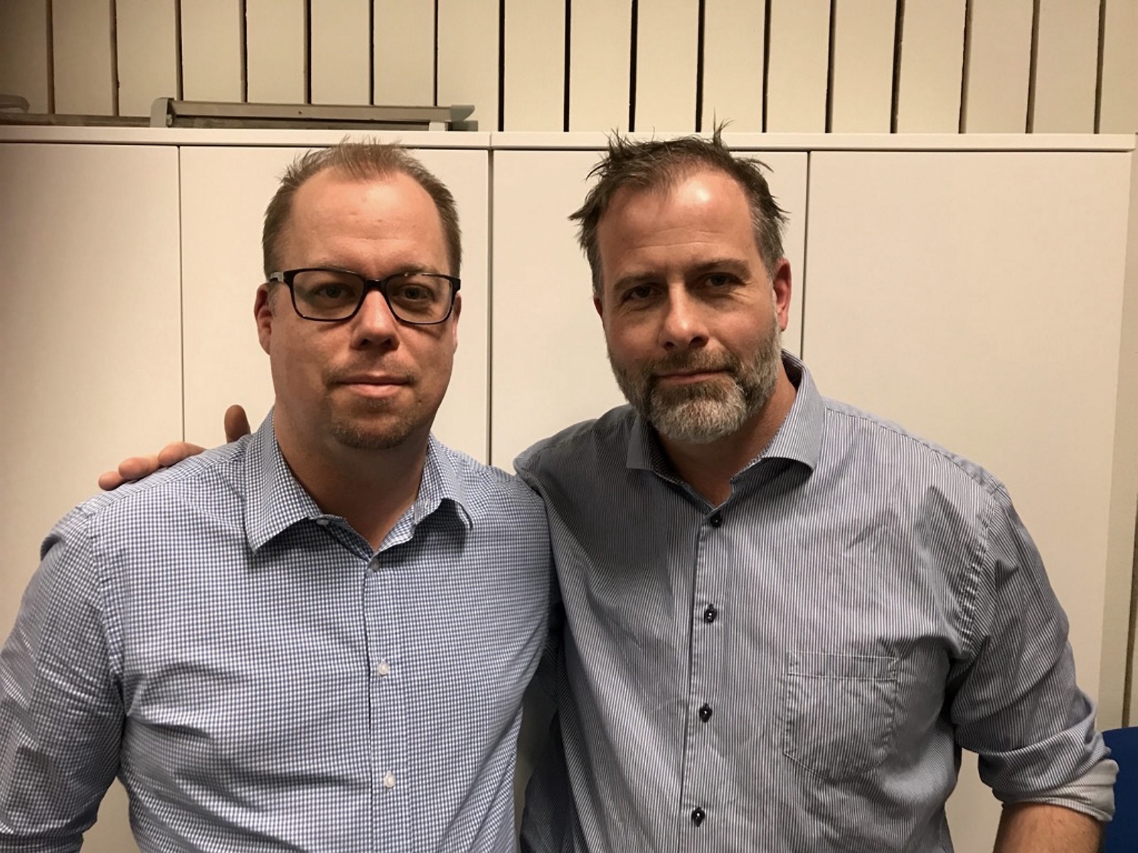 Ordföranden Mattias Petersson och sportchefen Jens Svensson.