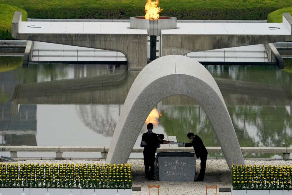 Minnesplatsen för offren för kärnvapenbomben över Hiroshima 1945.