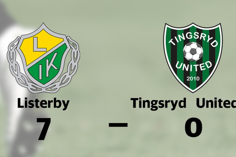 Målfest när Listerby krossade Tingsryd United FC B