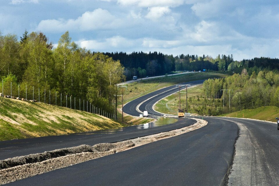 Del av den nya motorvägen på riksväg 40, där Voiprojektet anordnar ett motionslopp den 17 oktober.