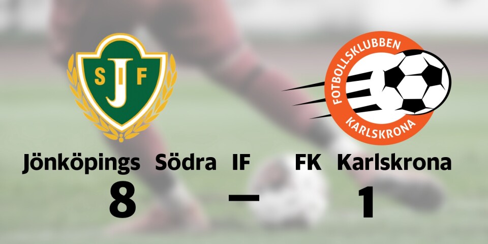 Storseger för Jönköpings Södra IF hemma mot FK Karlskrona
