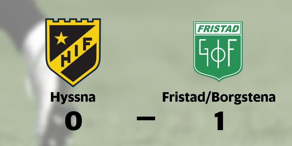 Fristad/Borgstena vann toppmötet mot Hyssna