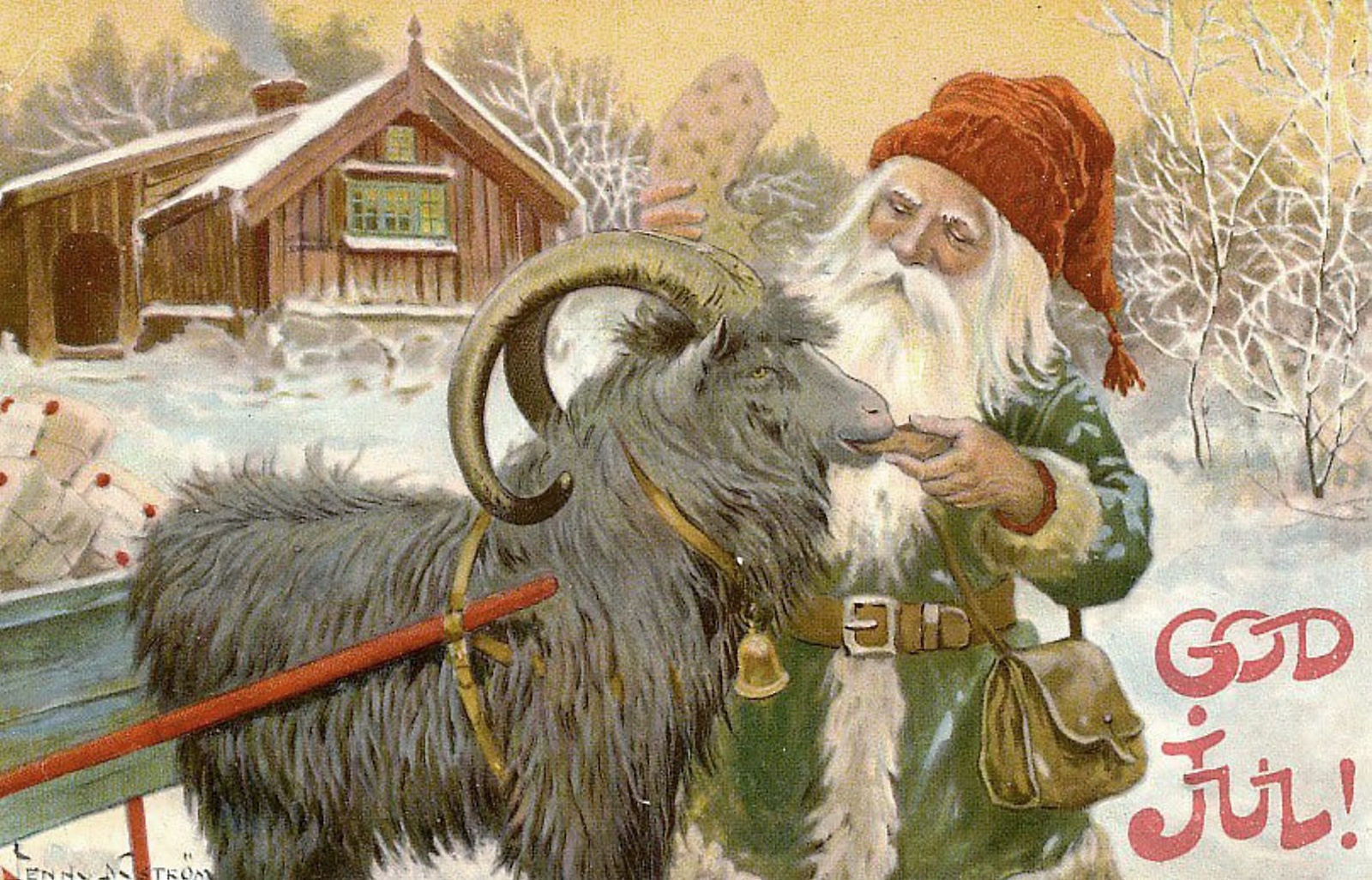 Konstnären och illustratören Jenny Nyström föddes 1954 och dog 1946. Hon blev främst känd för att ha givit jultomten ett ansikte i Sverige genom sina många stämningsfulla julkortsmotiv. 
ARKIVBILD
