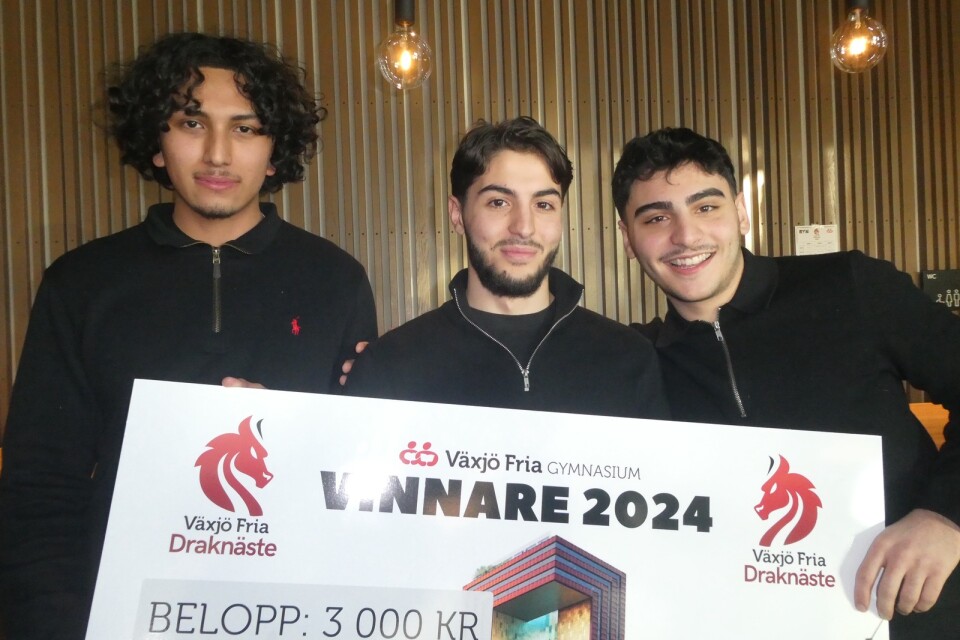 Årets vinnare av Draknästet på Växjö Fria blev Postfrallan UF, som drivs av Sami Jaghori, Nawar Ali Mahdi och Rahim Mutalipov.