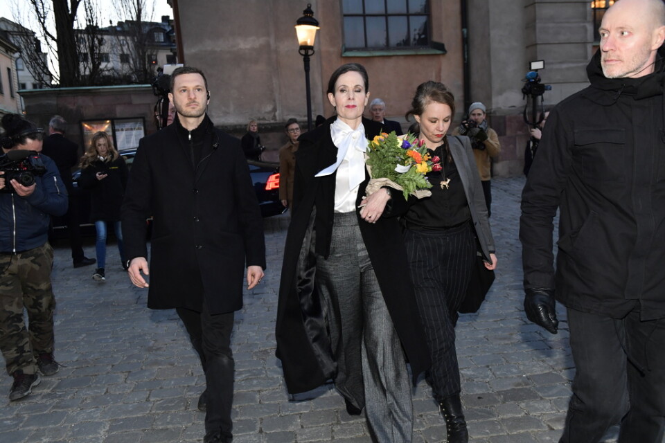 Sara Danius lämnade posten som ständig sekreterare i Svenska Akademien den 12 april 2018. Bakom kulisserna hade en maktkamp utspelat sig mellan ledamöterna i Akademien. Arkivbild.