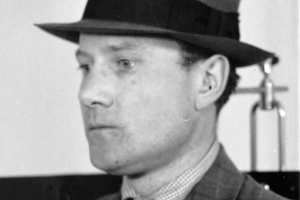 Alfred Rickman (1902–1985), efter gripandet 1940. Han satt i flera år på Faluanstalten innan han tilläts återvända till Storbritannien i slutet av kriget.