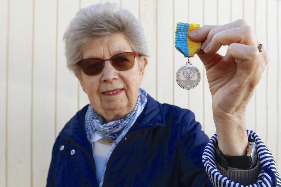 Margareta Hernehult har fått medalj av MHF