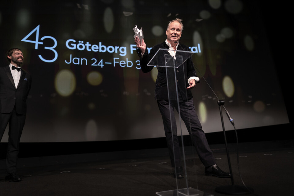Skådespelaren Stellan Skarsgård tilldelades hederspris vid invigningen av årets upplaga av Göteborgs filmfestival. Nästa år blir festivalen helt digital. Arkivbild.