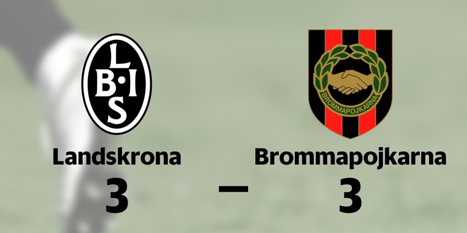 Brommapojkarna fixade en poäng mot Landskrona