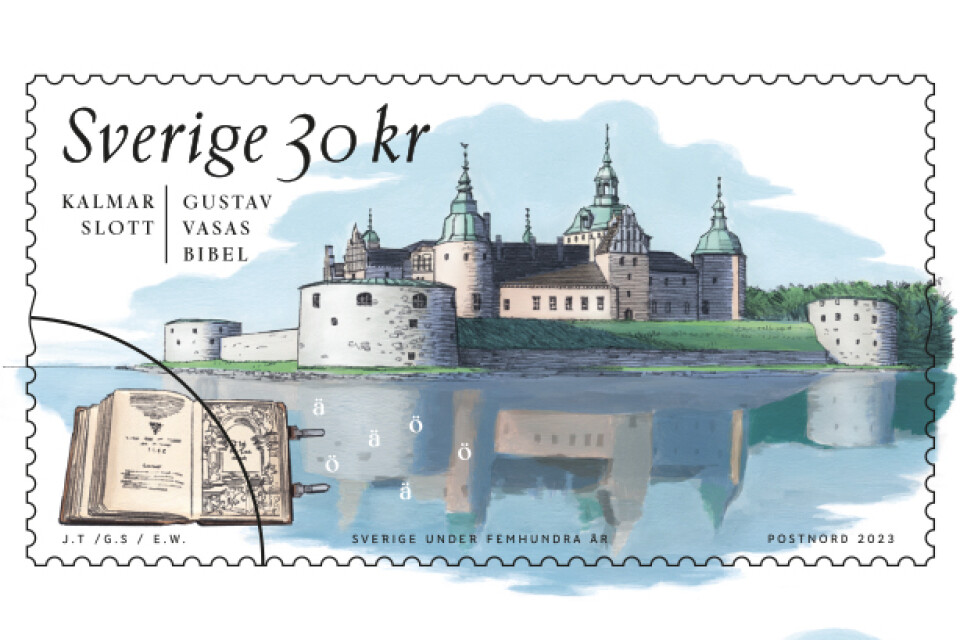 Illustrationen av Kalmar slott har gjorts av Graham Samuels efter foto av Jörgen Tannerstedt. Designat har Eva Wilsson gjort.