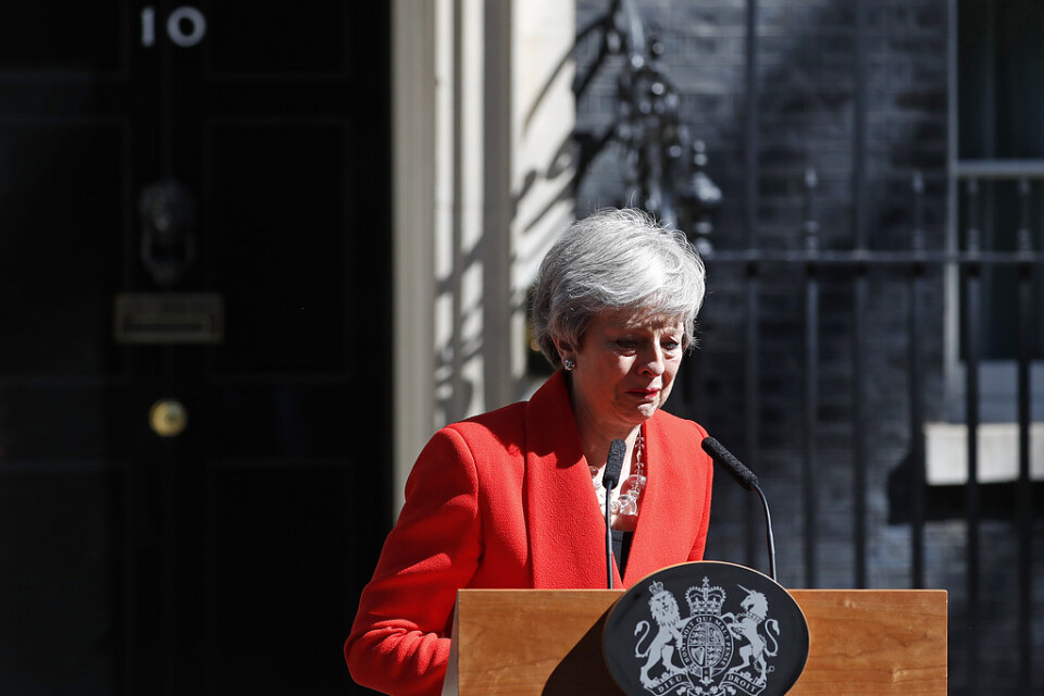 Storbritanniens avgående premiärminister Theresa May.