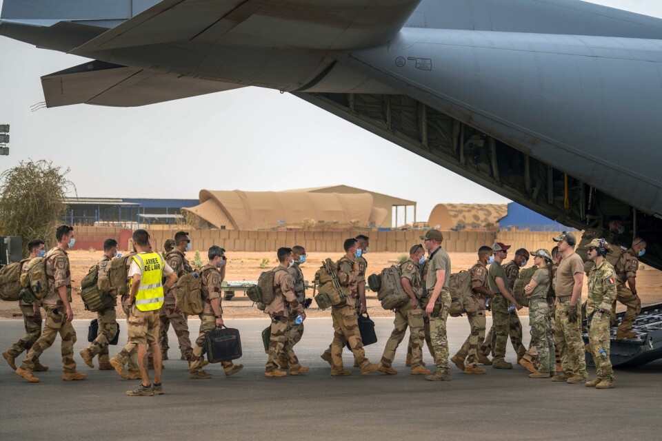 Franska soldater i Operation Barkhane lämnar Mali efter fullgjort fyramånadersuppdrag i landet. Arkivbild.