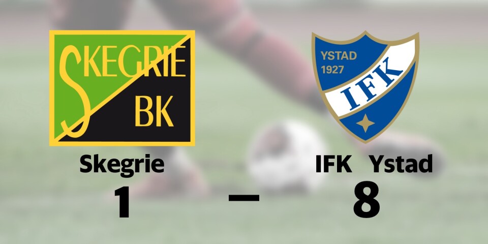 Storförlust när Skegrie föll mot IFK Ystad på Snarringe IP