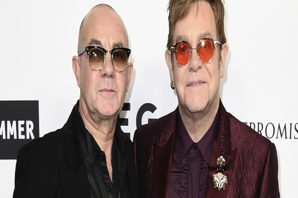 Bernie Taupin och Elton John har samarbetat i över 50 år. Arkivbild.