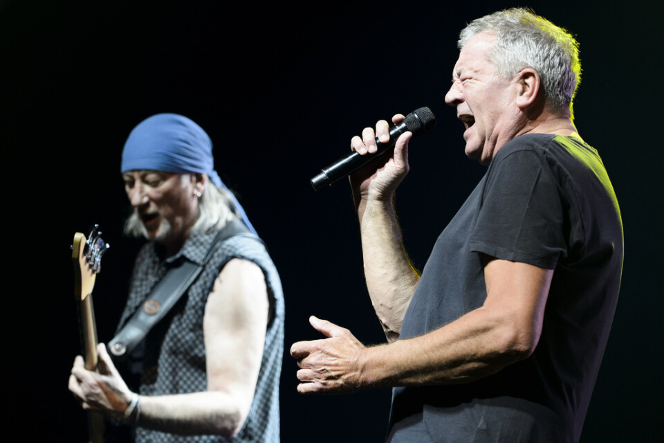Roger Glover och Ian Gillan i Deep Purple. Arkivbild.