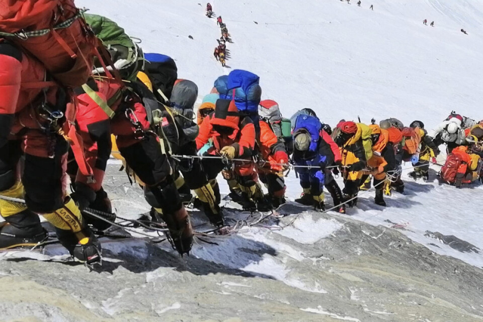 En man dog under ett försök att bestiga Mount Everest på lördagen. Arkivbild.