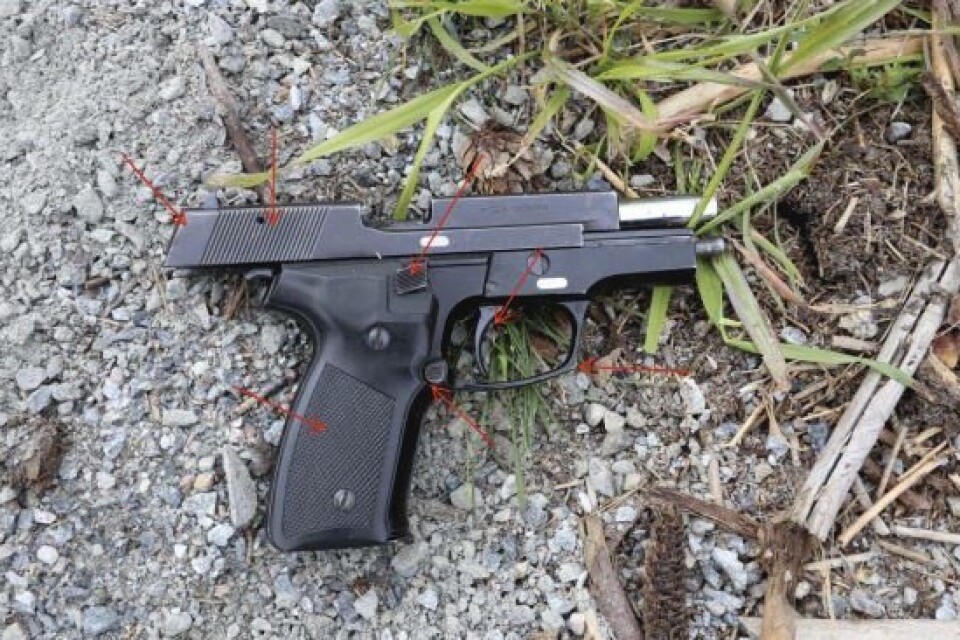 Pistolen som användes i skjutningen hittades av polisen på platsen.