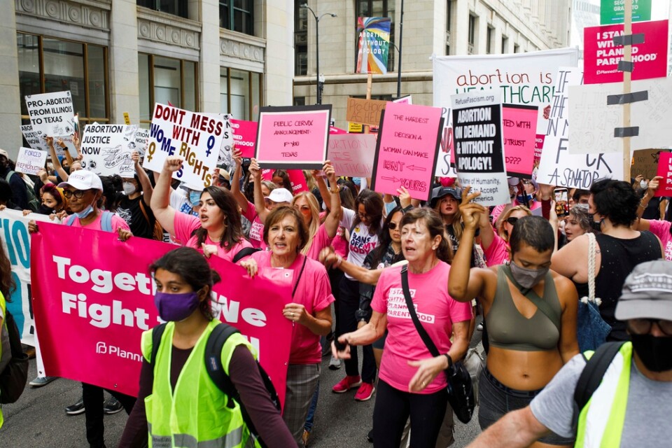 En demonstration för aborträtten i Chicago i höstas. Arkivbild.