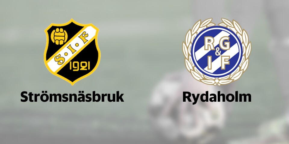 Näst sista matchen för Strömsnäsbruk som tar emot Rydaholm på Strömsborg IP