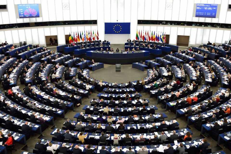 Plenum i EU-parlamentet i Strasbourg, där många viktiga beslut fattas. Den 26 maj är det val i Sverige.