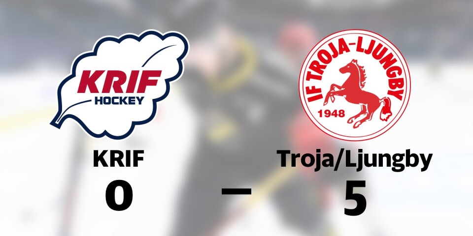 KRIF Hockey förlorade mot Troja/Ljungby