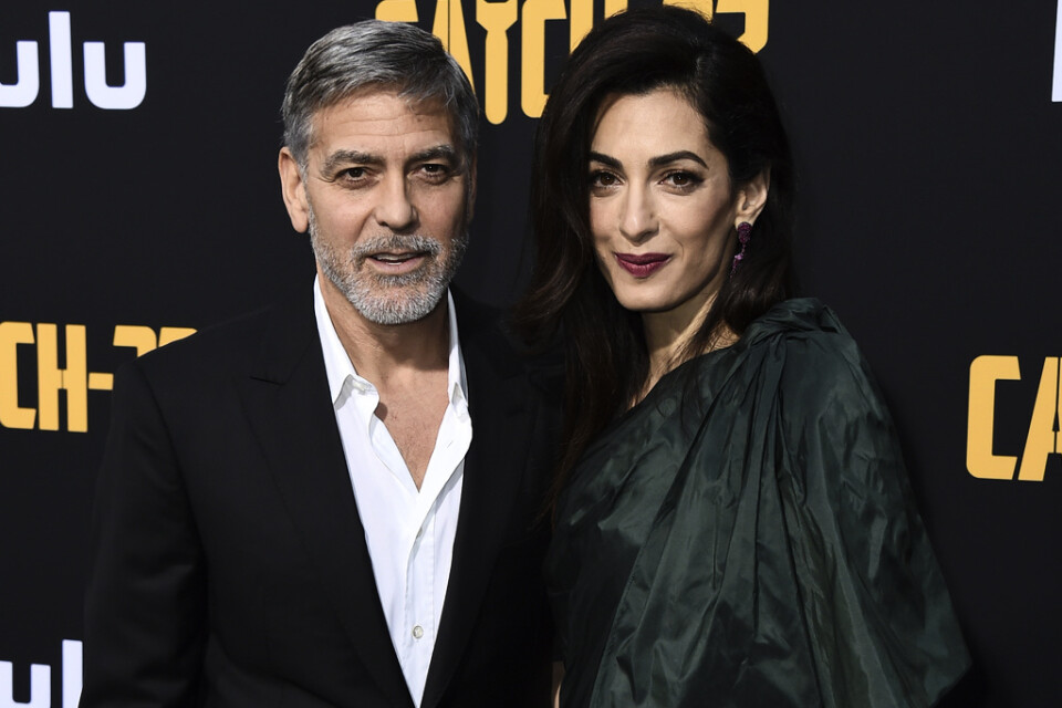George och Amal Clooney gifte sig 2014. Hon är advokat, människorättsaktivist och författare. Arkivbild.