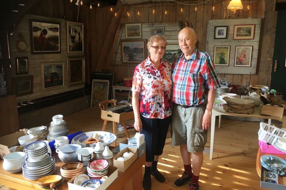 Ingrid Rosenkvist och Ossi Carlson ser fram emot lördagens auktion.