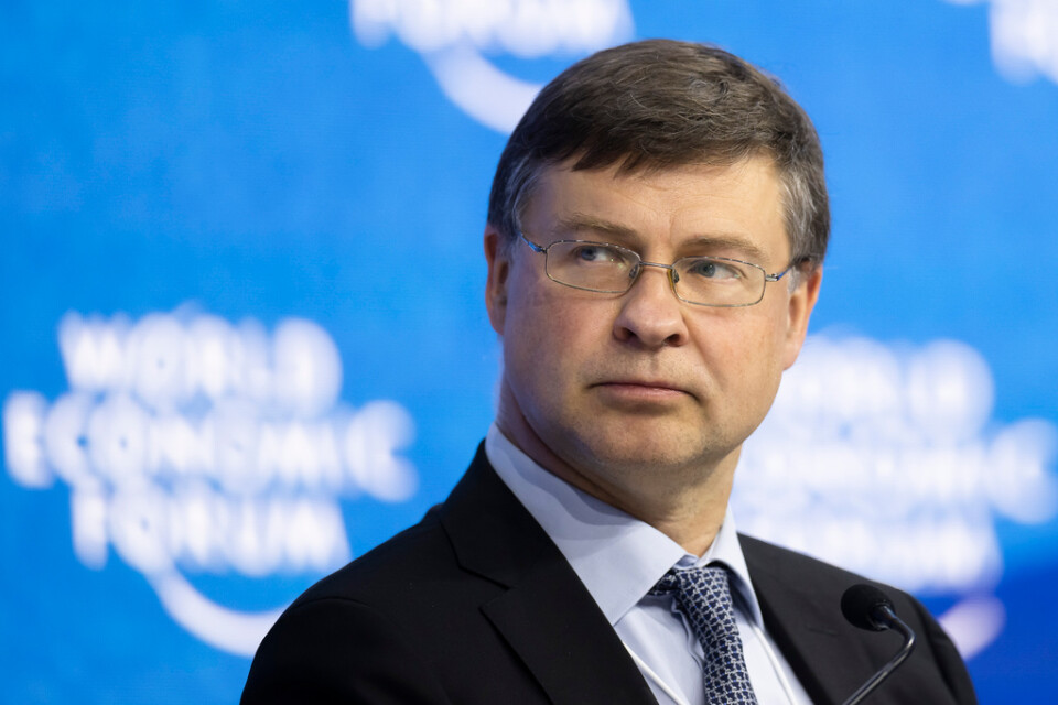Valdis Dombrovskis är EU-kommissionens finans- och handelsansvarige viceordförande. Arkivfoto.