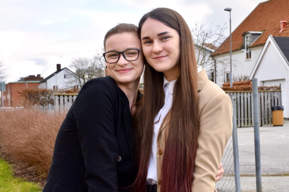 Anastasiia Poddubestka och Anna Redko får lära sig svenska på SFI  i Ystad.