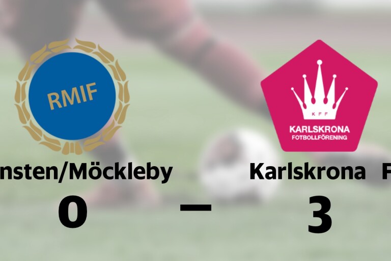 Runsten/Möckleby föll hemma mot Karlskrona FF