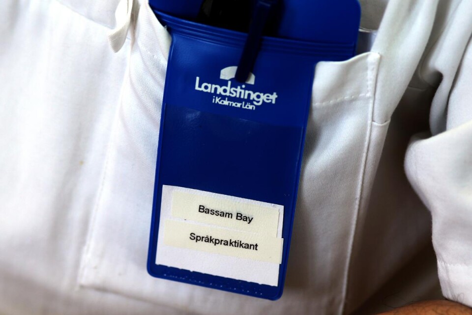 Från sjukhuschef till språkpraktikant. Bassam Bay har börjat resan in i den svenska vårdapparaten. Foto: Mats Holmertz