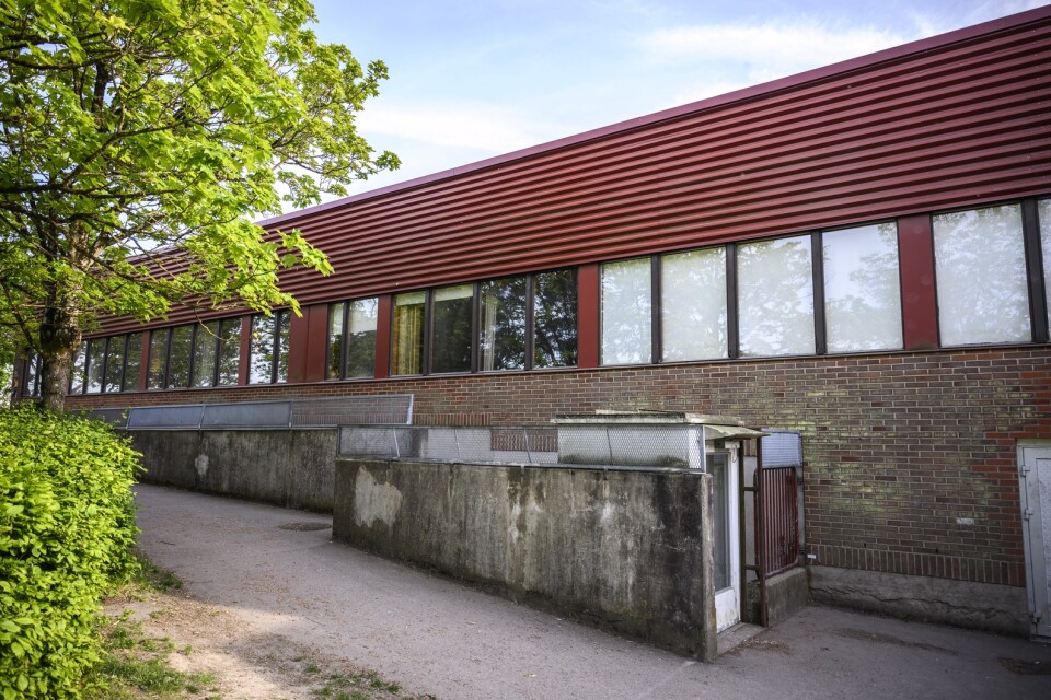 Gymnastiksalen på Kyrkskolan i centrala Svedala.