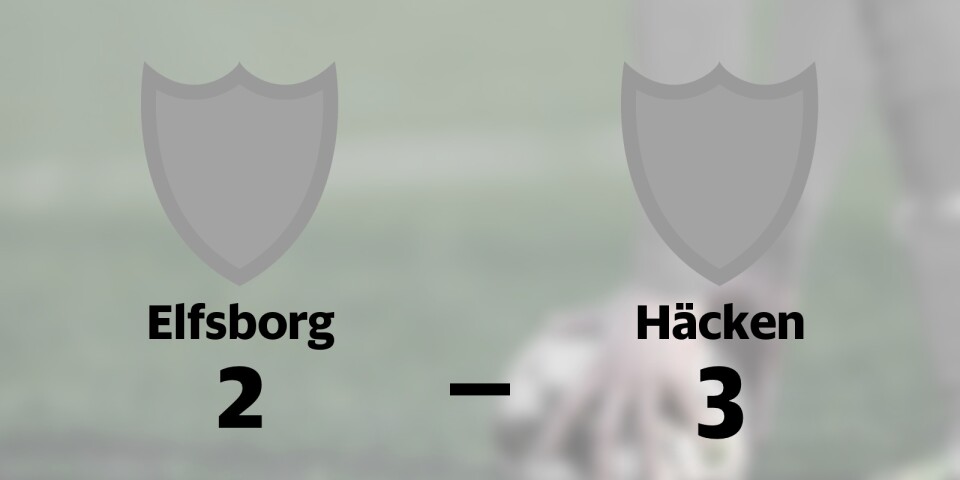 Elfsborg föll i toppmötet mot Häcken