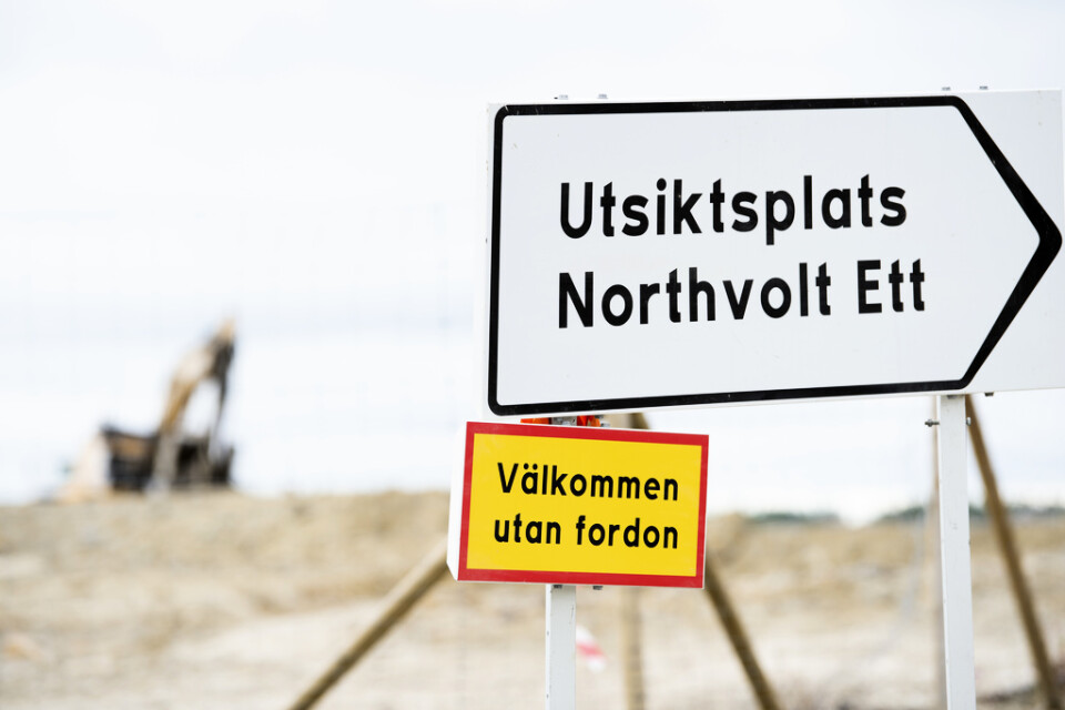 Området som är röjt för Northvolts planerade fabrik ligger fem minuters bilväg öster om Skellefteå centrum. Arkivbild.