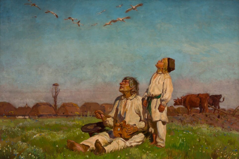 Józef Chelmonski: Storkar, 1900. Nationalmuseet i Warszawa