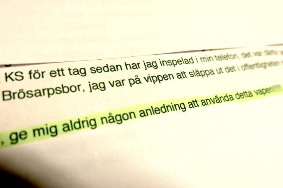 Utdrag från Sverigedemokraten Jerker Ottossons mejl till Folkpartiet.