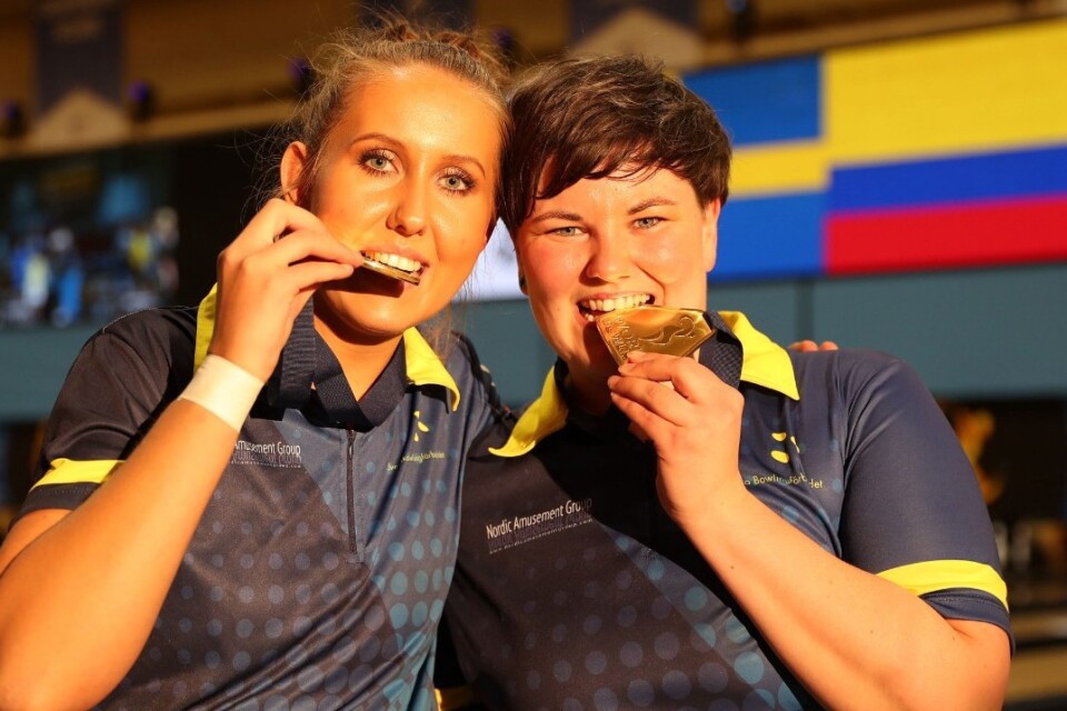 VM-guld i natt för Jenny Wegner och Josefin Hermansson.
Foto: World Bowling/Arkiv