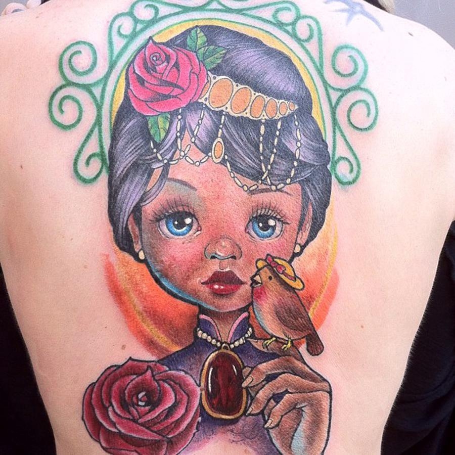 Denna tatuering är gjord av Ed Perdomo på Heidi Hay studio i Göteborg (http://www.heidihaytattoo.com). /Annika Andersson