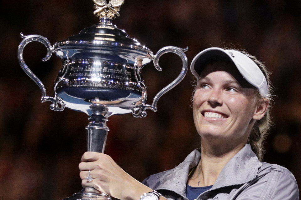 Caroline Wozniacki efter karriärens största seger – Australian Open 2018.