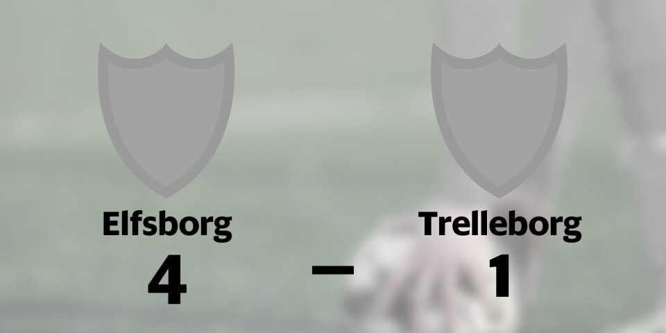 Seger för Elfsborg på hemmaplan mot Trelleborg