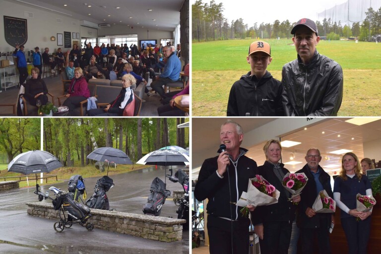 Välbesökt firande av golfklubbens 75-årsdag trots blött väder