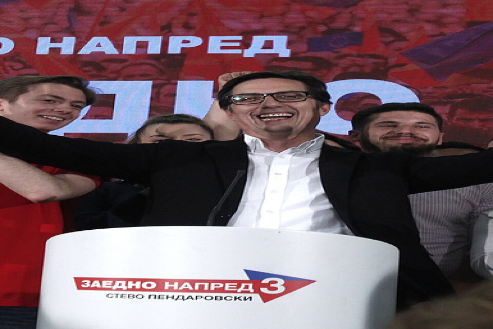 Stevo Pendarovski utropar seger i presidentvalet i Nordmakedonien.