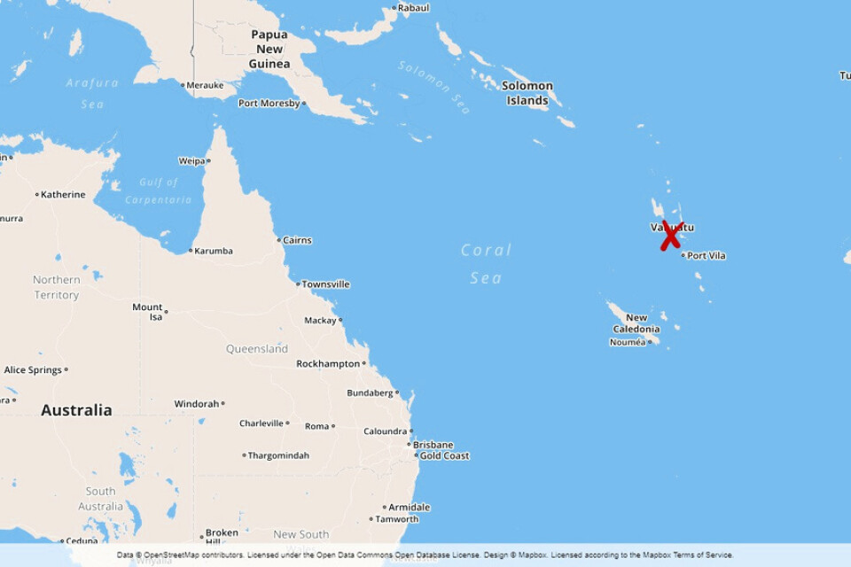 Orkanen Harold har nått Vanuatu i Stilla Havet.