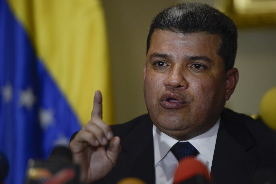 Luis Parra, ledamot i Venezuelas nationalförsamling, som brutit med oppositionsledaren Juan Guaidó. Arkivbild.