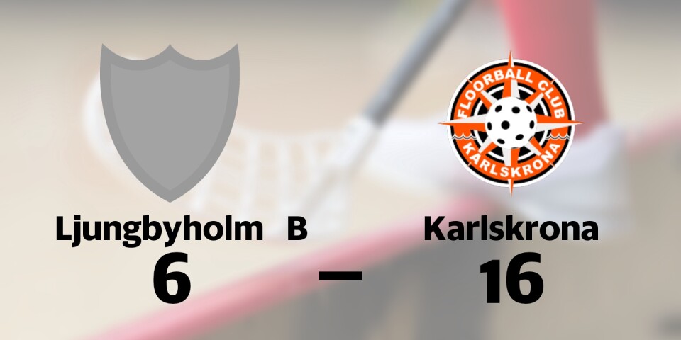 Ljungbyholms GoIF B förlorade mot FBC Karlskrona B