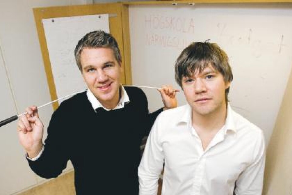 De fixar studenterna. Johan Edlund och Simon Gustavsson har tillgång till 1 500 studenter i länet att hyra ut.