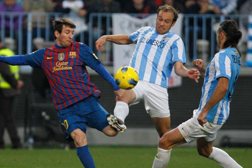 Lionel Messi gjorde tre mål mot Malaga.